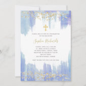 Elegant Blue Waterverf en Gold | Bevestiging Kaart (Voorkant)