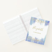 Elegant Blue Waterverf en Gold | Notitieboek (Binnen)