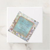 Elegant Blue Waterverf Floral Bedankjes Labels (In situ)