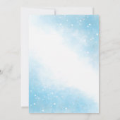 Elegant Blue Waterverf Floral Geometric Wedding (Achterkant)