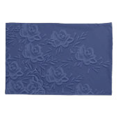 Elegant Blue Waterverf Floral Kussensloop (Achterkant)