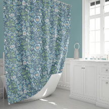 Elegant Blue Waterverf Floral Pattern
