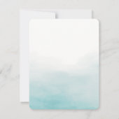 Elegant Blue Waterverf Ocean Beach Thégold Wedding Save The Date (Achterkant)