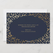 Elegant Blue Waterverf Photo met kerstkaarten Feestdagenkaart (Achterkant)