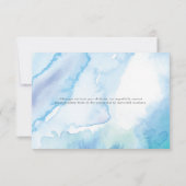 Elegant Blue Waterverf RSVP-kaarten Kaart (Achterkant)