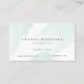 Elegant Blue Waterverf Salon Afspraakkaart Visitekaartje (Achterkant)