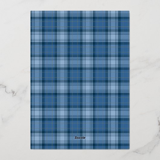 Elegant Blue Waterverf Tree kerstfeest Folie Uitnodiging (Achterkant)