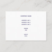 Elegant Blue Waves Event Planner Yoga Beauticians Visitekaartje (Achterkant)