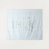 Elegant Blue Wedding Backdrop Tapestry Wandkleed (Voorkant (horizontaal))