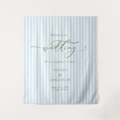 Elegant Blue Wedding Backdrop Tapestry Wandkleed (Voorkant)