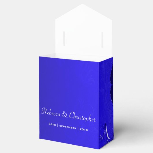 Elegant Blue Wedding Bedankdoosjes (Geopend)