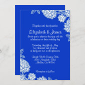 Elegant Blue Wedding Invitations Kaart (Voorkant / Achterkant)