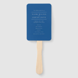 Elegant Blue Wedding Program Handwaaier