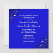 Elegant Blue Wedding Uitnodiging (Voorkant)