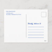 Elegant Blue White Chinoiserie CNY 2023 Greeting Feestdagenkaart (Achterkant)