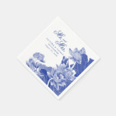 Elegant Blue White Chinoiserie de heer & Mrs Weddi Servet (Hoek)