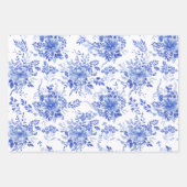 Elegant Blue White Chinoiserie Inpakpapier Vel (Voorkant)