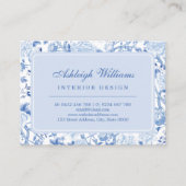 Elegant Blue White Chinoiserie Visitekaartje (Voorkant)