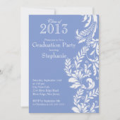 Elegant Blue White Class of 2013 Graduation Party Kaart (Voorkant)