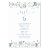 Elegant Blue White Floral Crest Wedding Kaart (Voorkant)
