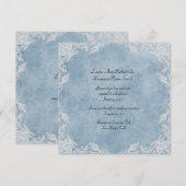 Elegant Blue White Floral Damask Post Wedding Kaart (Voorkant / Achterkant)