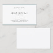 Elegant Blue White Modern Minimaliserende Sjabloon Visitekaartje (Voorkant / Achterkant)