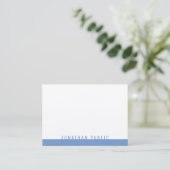 Elegant Blue White, moderne professionele Sjabloon Visitekaartje (Staand voorkant)