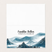 Elegant Blue & White Mountains Uitzicht Appointmen Visitekaartje (Buitenkant ongevouwen)