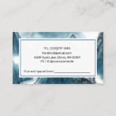 Elegant Blue & White Mountains Uitzicht Visitekaartje (Achterkant)