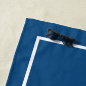 Elegant Blue White Palm Tree (aangepast) Strandlaken (In situ)