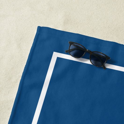 Elegant Blue White Palm Tree (aangepast) Strandlaken (In situ)