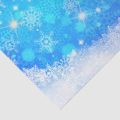 Elegant Blue White Snow Flake Tissuepapier (Detail)