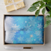 Elegant Blue White Snow Flake Tissuepapier (Geschenk)