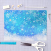 Elegant Blue White Snow Flake Tissuepapier (Craft)