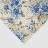 Elegant Blue & White Vintage Inspired Florals  Tissuepapier (Detail)