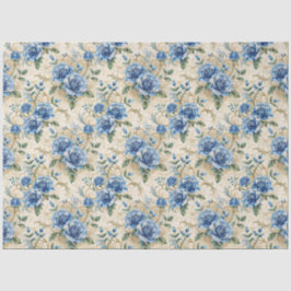 Elegant Blue & White Vintage Inspired Florals  Tissuepapier