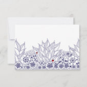 Elegant Blue White Wedding Bedankkaart (Achterkant)