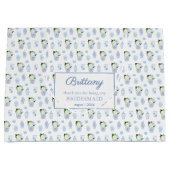 Elegant Blue & White Wedding Bridesmaids Hartelijk Groot Cadeauzakje (Voorkant)