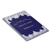 Elegant Blue White Wedding Notitieboek (Rechterzijde)