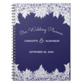 Elegant Blue White Wedding Notitieboek (Voorkant)