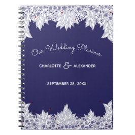 Elegant Blue White Wedding Notitieboek