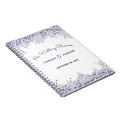 Elegant Blue White Wedding Planner Notitieboek (Rechterzijde)