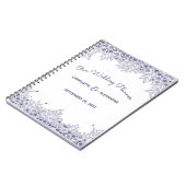 Elegant Blue White Wedding Planner Notitieboek (Linkerzijde)
