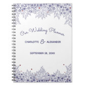 Elegant Blue White Wedding Planner Notitieboek (Voorkant)
