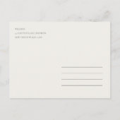 Elegant Blue Wilde Waterverf Monogram Crest Aankondigingskaart (Achterkant)