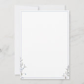 Elegant Blue Wildflower Coquette Bow Baby shower Kaart (Achterkant)