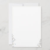 Elegant Blue Wildflower Coquette Bow Baby shower Kaart (Achterkant)