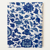 Elegant Blue Wildflower French Country Custom Name Planner (Achterkant)