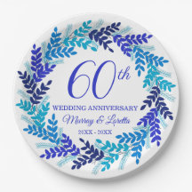 Elegant Blue Wreath 60ste Jubileum Party