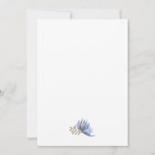 Elegant Blue Wreath | Alle ouders die een bruiloft Kaart (Achterkant)